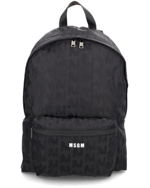 MSGM Polyamide Backpack - Black