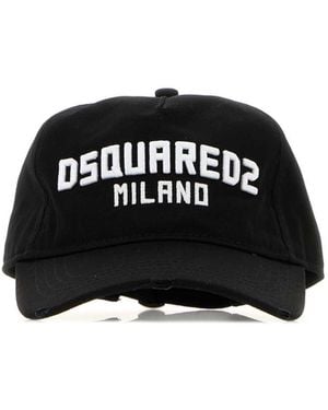DSquared² Black Cotton Baseball Cap