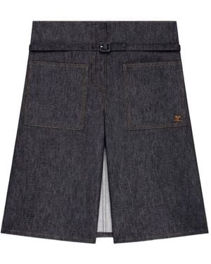 Courreges Pantalones Vaqueros Cortos A Paneles - Gris
