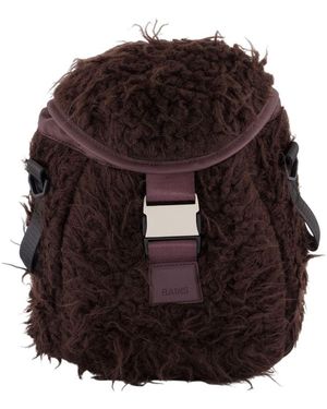 Rains Valera Vision Bucket mochila mini lluvia sintética burdeos - Marrón