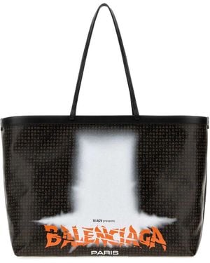 Balenciaga Canvas Select Shopping Bag - Black