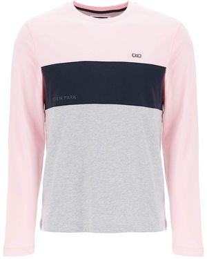 Eden Park Long Sleeve Crew Neck T Shirt - White