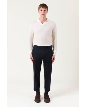 AUTORE Pantalone Newman in Cotone - Blau