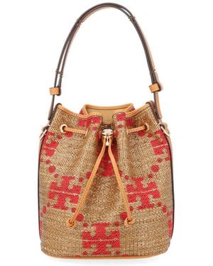 Tory Burch Bucket Bag T Monogram - Red