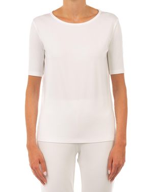Le Tricot Perugia T Shirt A Maniche Corte - White