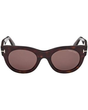 Tom Ford Zonnebril Ft1315 52 E Marine Bruin/bruin Dames