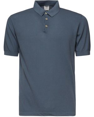 Eleventy ELEGSY AIR WIRE BLUE Baumwollpolo - Blau