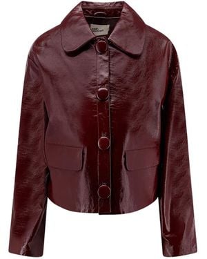 Self-Portrait Self Portrait Leather Jacket - Red