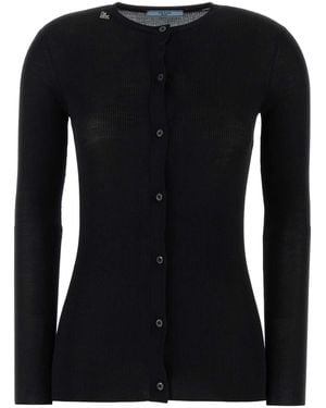 Prada Wool Cardigan - Black