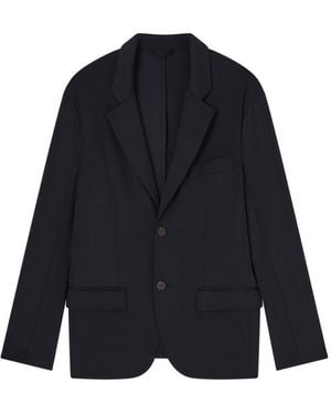 Emporio Armani Nylon Single-Breasted Blazer - Blue