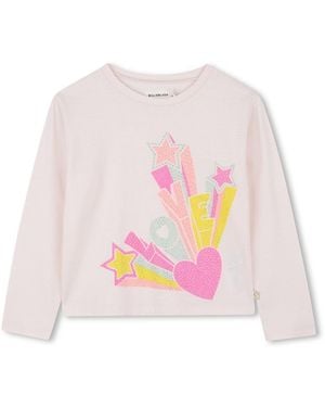 Billieblush "Heart Star" T Shirt - Pink