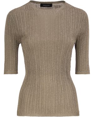 Fabiana Filippi Gerippter Pullover aus Lurex-Viskose von - Braun