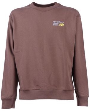 New Balance Athletics Premium Logo Crew Cortado - Brown