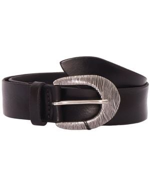 Claudio Orciani Calf Textured Belt - Black