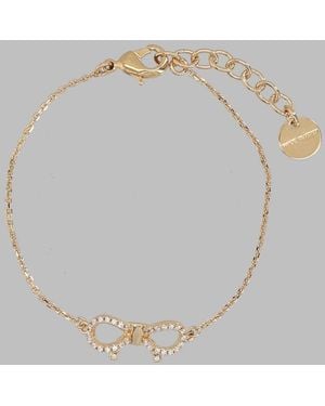 Ferragamo Link Bracelet With Signature Charm - White