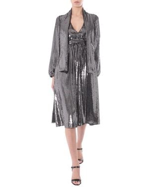 N°21 V-Neck Midi Dress - Grey