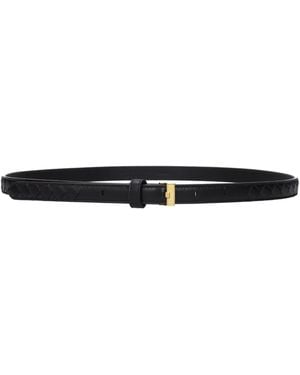 Bottega Veneta Leather Belt - Black
