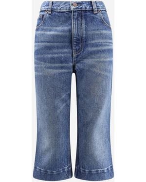 Chloé Capri-jeans Met Hoge Taille In Denim - Blauw