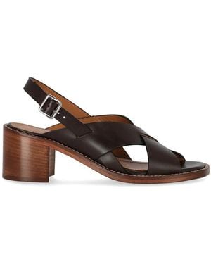 Guglielmo Rotta Glyde Chocolate Heeled Sandal - Brown