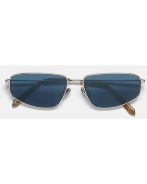 Retrosuperfuture Sonnenbrille Isedra Scratched Nar Silber/Blau Unisex