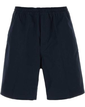 Prada Dark Blue Poplin Bermuda Shorts