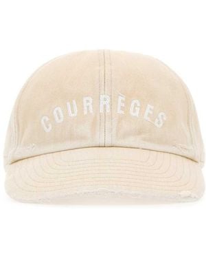 Courreges Sand Cotton Baseball Cap - Natural