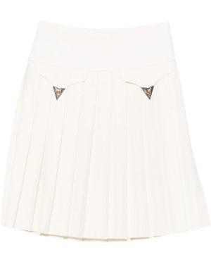 Versace Wool Midi Skirt - White