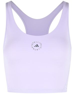 adidas By Stella McCartney Lilac Polyester Blend Sporty Top - Purple