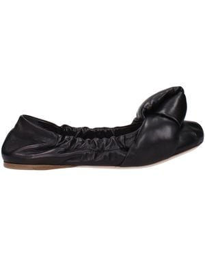 Miu Miu Bow Detail Ballet Flats - Black