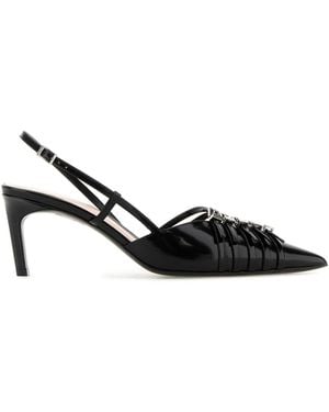 Gucci Leather Court Shoes - Black