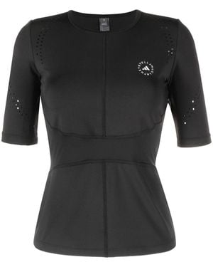 adidas By Stella McCartney T-Shirt Mit Logo-Print - Schwarz