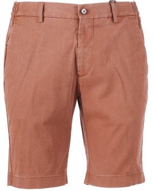 Berwich Ber_Muda Elax-Gd Trousers Cotton Linen Elastane Bermuda Short - Red