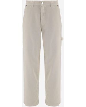 Haikure Ribbed Cotton Velvet Trousers - White