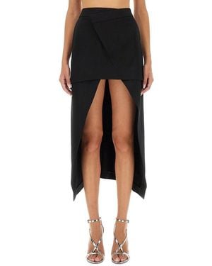 McQueen Asymmetrical Mini Skirt - Black