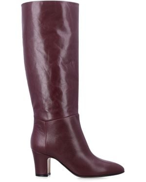 Alberta Ferretti Alberta Ferretti Leather Knee Boots - Purple