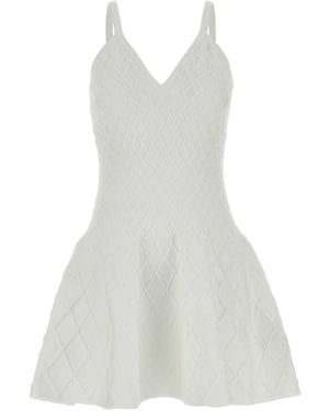 Balmain Knit Mini Dress - White