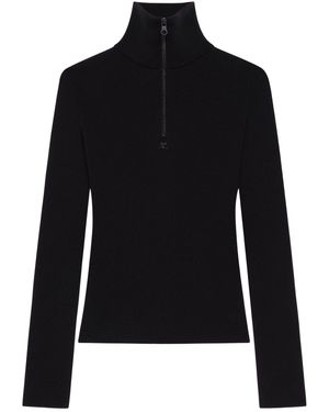 Courreges Gestricktes Oberteil - Schwarz