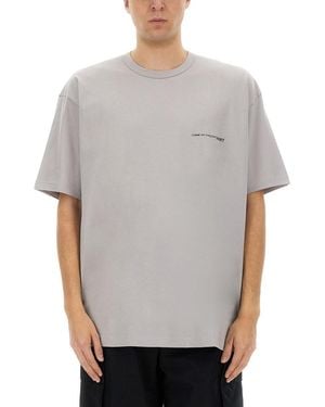 Comme des Garçons T Shirt With Logo - Grey