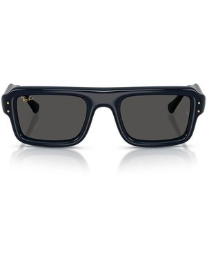 Ray-Ban Sonnenbrille Rb4954 689587 Flacko Puffer X Asap Rocky Dunkelblau/Ultra Schwarz Unisex - Grau