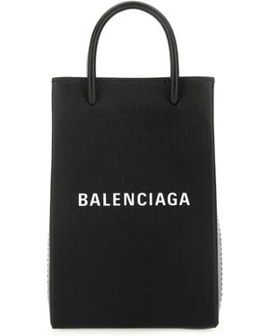 Balenciaga Leather Phone Case - Black