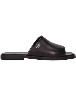 Prada Slippers And Socks Skinned With A Moorish Head - Black