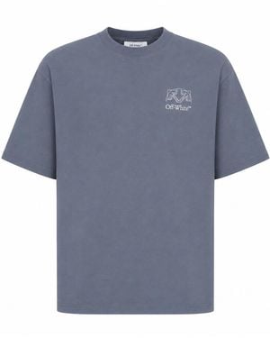 Off-White c/o Virgil Abloh Off-White Offline Half Arrow Skate S/S T-Stück - Blau