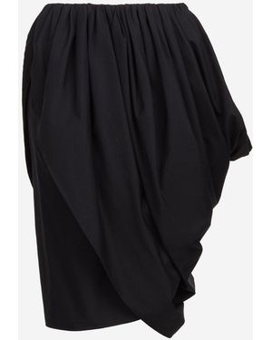 Chloé Cotton Poplin Wrap Skirt - Black