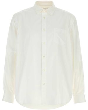 Sacai White Poplin And Oxford Shirt