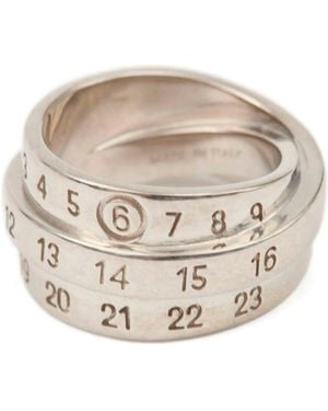 MM6 by Maison Martin Margiela 'triple logo' anillo - Neutro