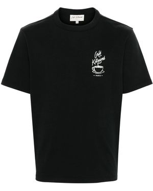 Café Kitsuné Cafe Kitsune Kaffeetasse Entspannen Sie T -Shirt Shirt - Schwarz