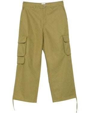 Arte' Linen Cargo Trousers - Green