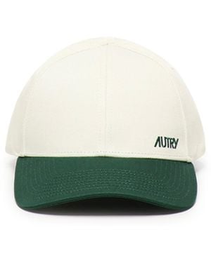 Autry Sombrero de crema bordado de algodón - Verde