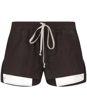 Rick Owens Leren Shorts Mistboxers - Zwart