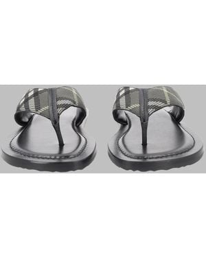Burberry Sandalo "Check Pavillon" - Metallic